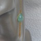 Art paris design boucles d'oreilles pendantes gouttes turquoises serties clos