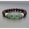 Bracelet perles Aventurine et Oeil de Taureau marron