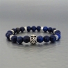 Bracelet perles Lapis-Lazuli et perle Croix de Malte