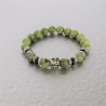 Bracelet perles Jade vert et  Croix de Malte