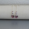 Boucles cœur Swarovski améthyste