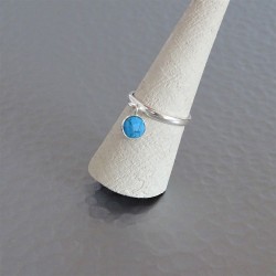 Bague anneau ajustable turquoise