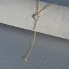 Collier Pendant Solitaire et Zirconium Serti Clos