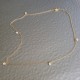 Bracelet Chaîne Multi Zirconiums Blanc en Pampilles Sertis Clos Plaqué Or