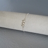 Bracelet  3 perles Argent
