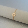 Bracelet  Disque double chaîne Plaqué Or