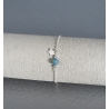 Bracelet Perle quartz bleu Etoile argent