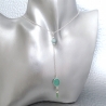 Collier  Pendant  solitaire calcédoine