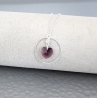 Collier Anneau Cœur Swarovski Améthyste
