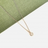 Collier  Solitaire 7 mm zirconium serti clos