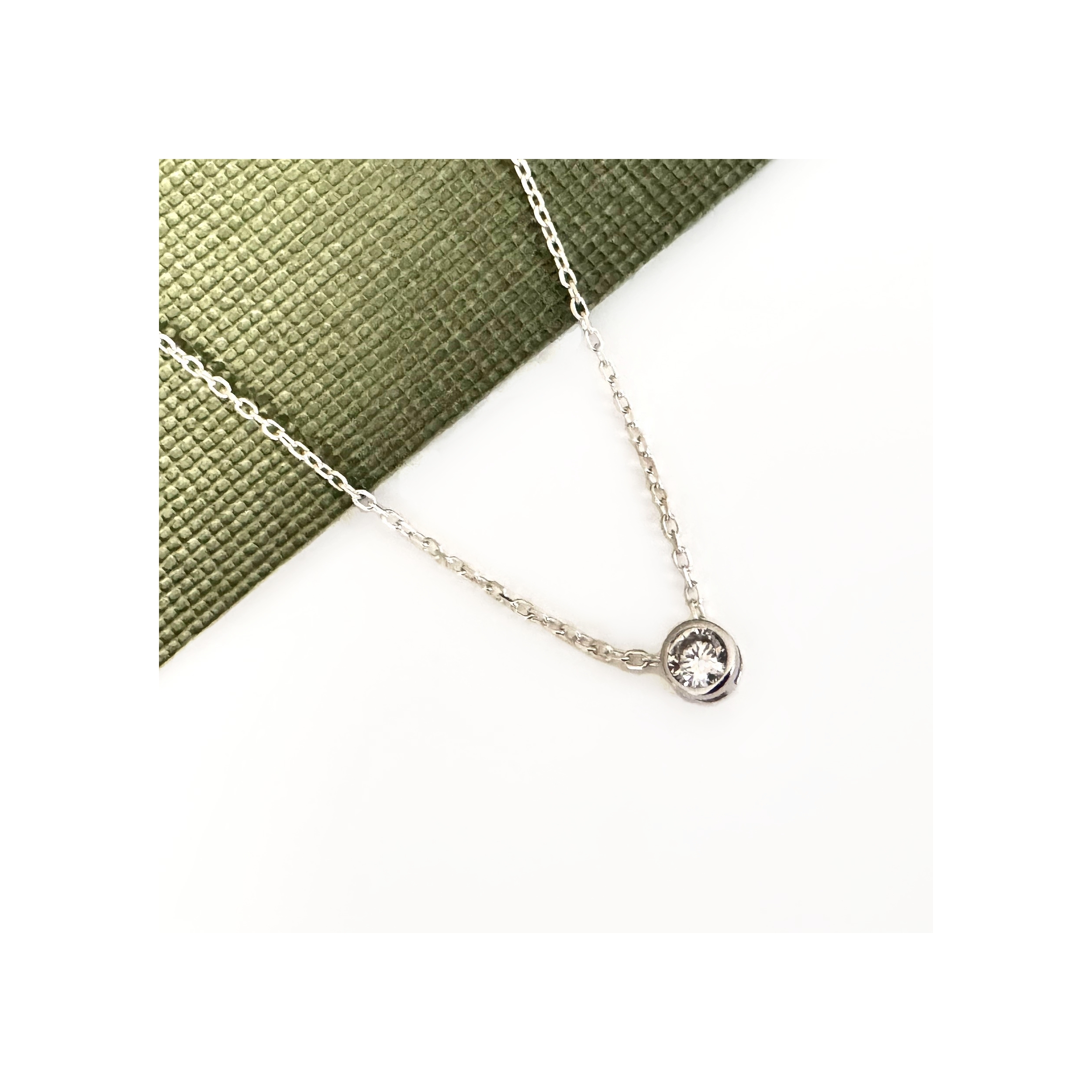 Collier solitaire argent 7 mm