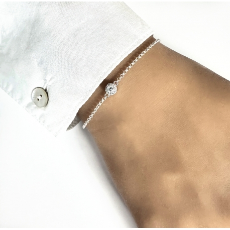 Bracelet  solitaire mini strass