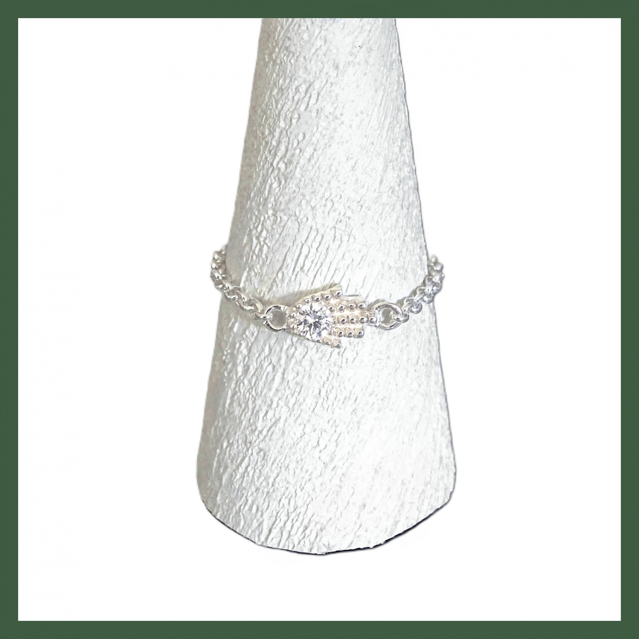 Bague Chaînette main de Fatma argent 925