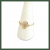 Bague Chaînette  Mini Tête de Mort strass
