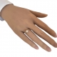 Bague en Chaîne Plaqué Or avec un Zirconium Cristal Serti Clos 6 mm Plaqué Or