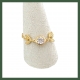 Bague chaînette  solitaire et épis