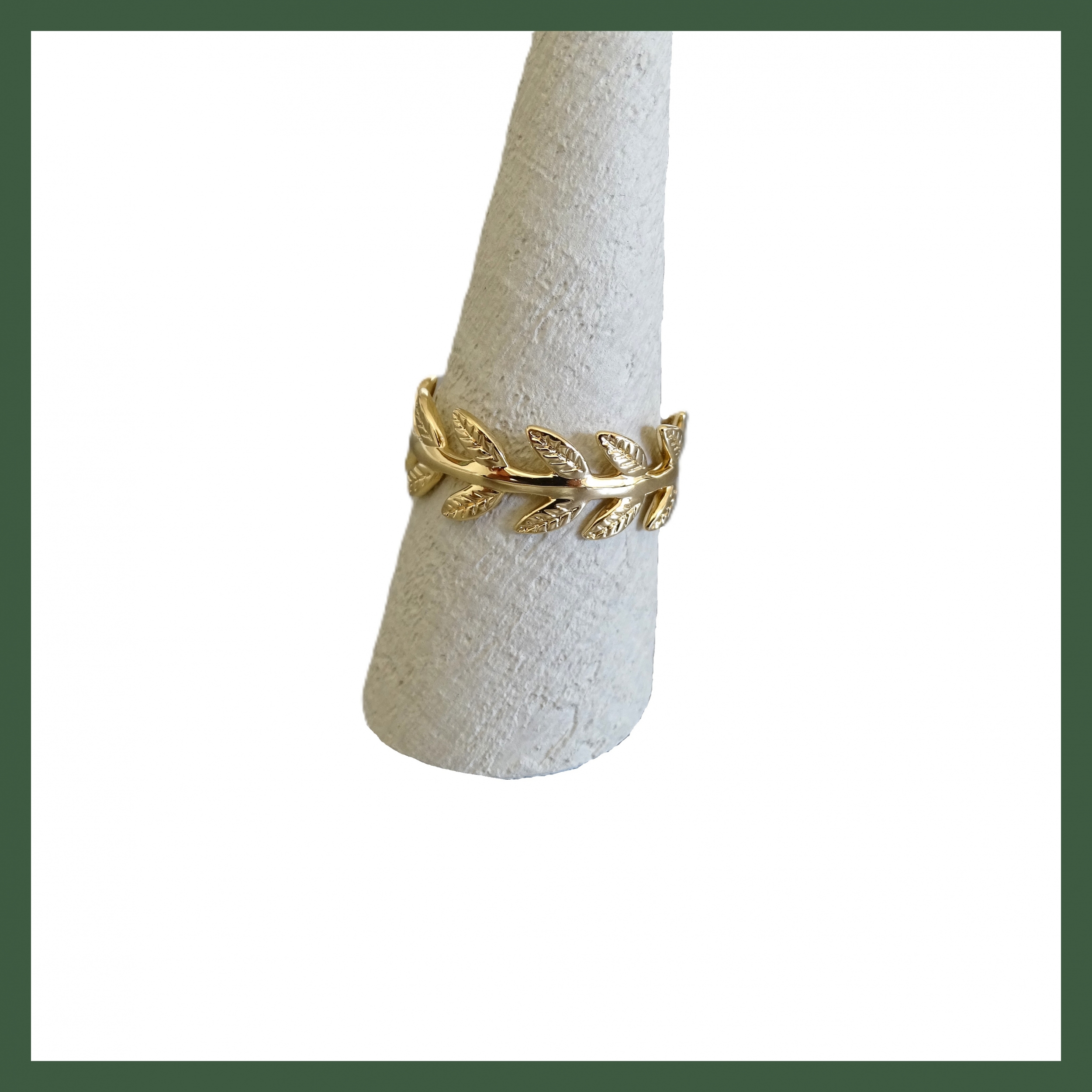 Bague épi de blé plaqué or