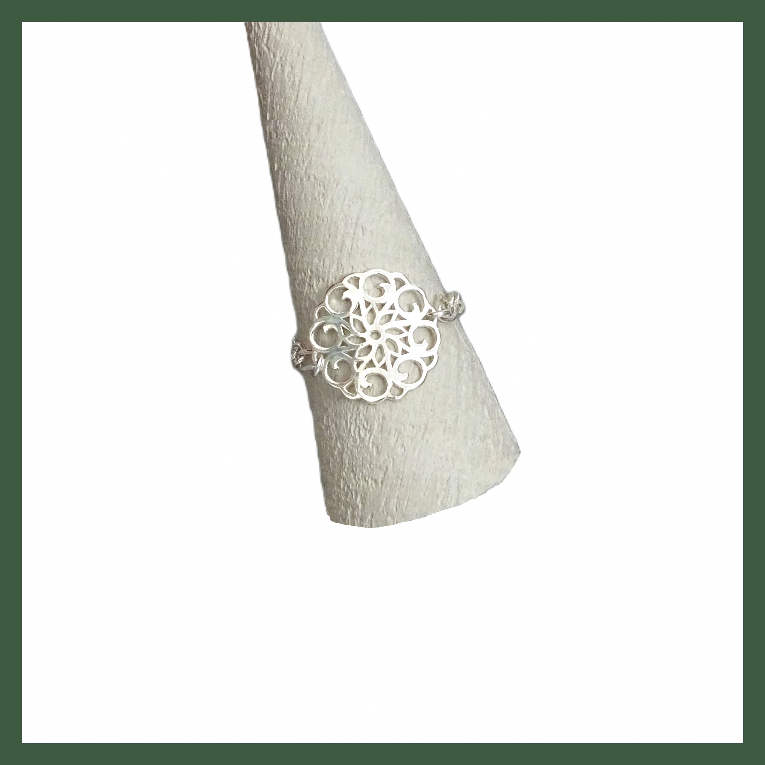 Bague Arabesque fleur Argent