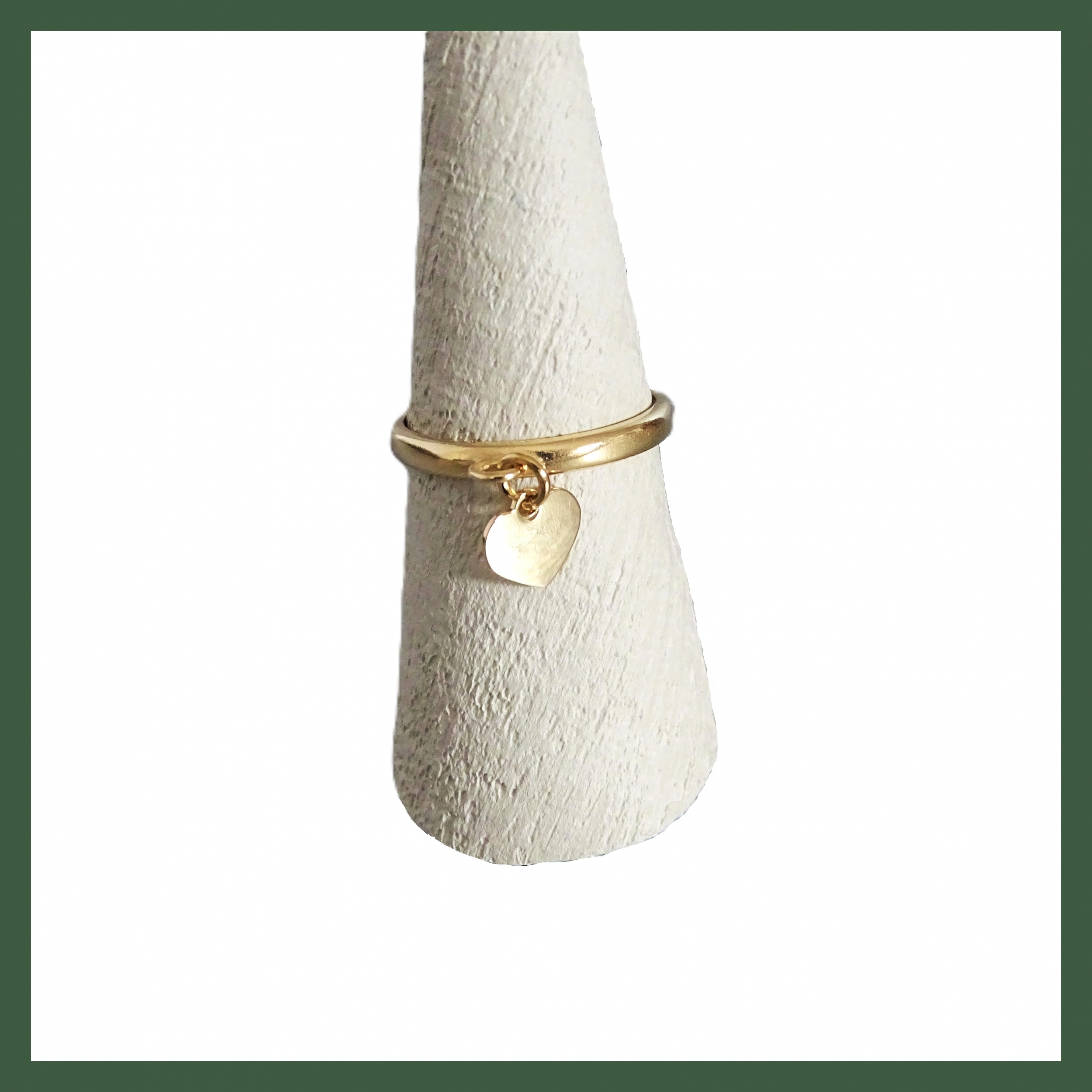 Bague ajustable mini cœur