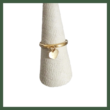Bague ajustable pastilles plaqué or