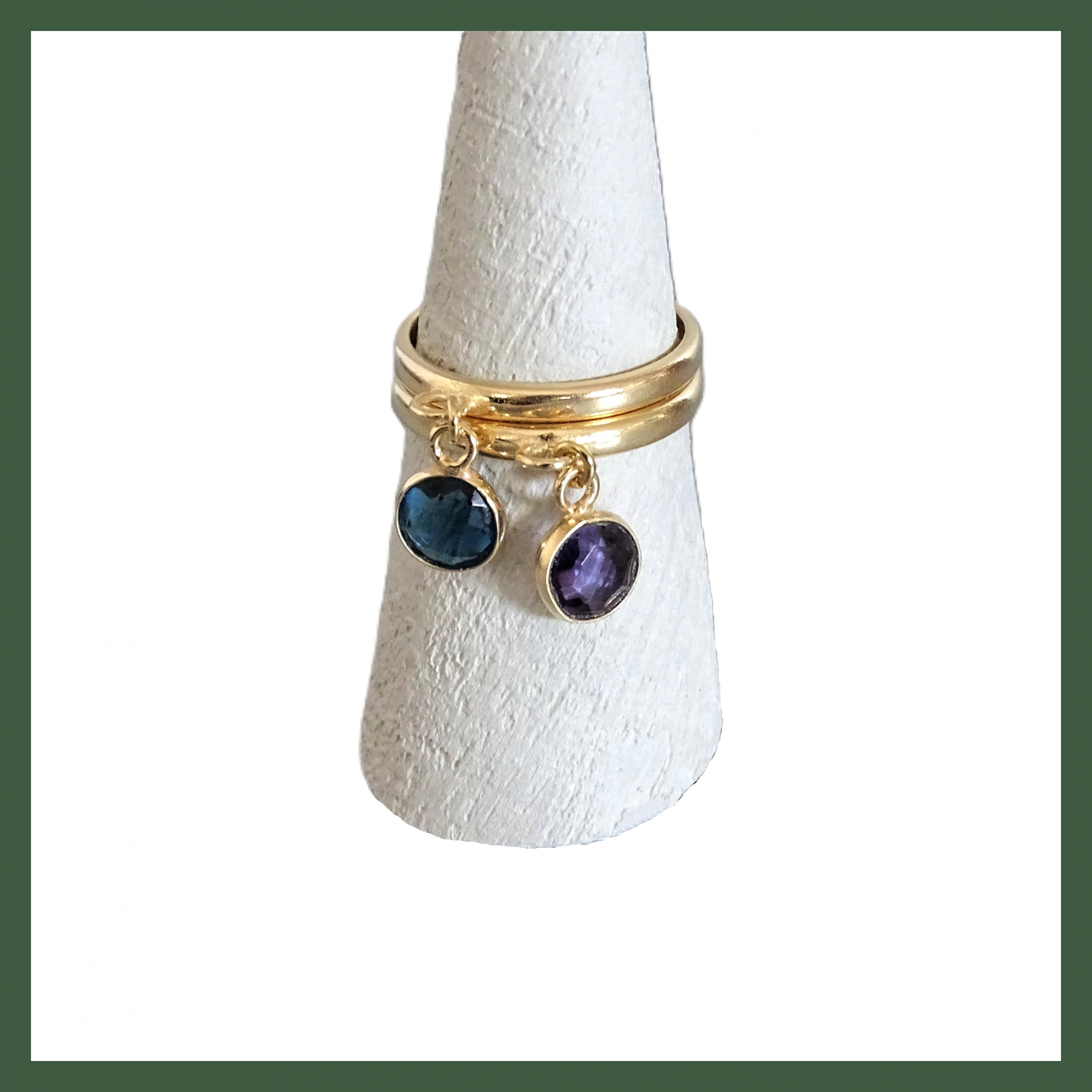 Bague anneau ajustable  Améthyste