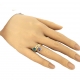 Bague anneau ajustable  Améthyste