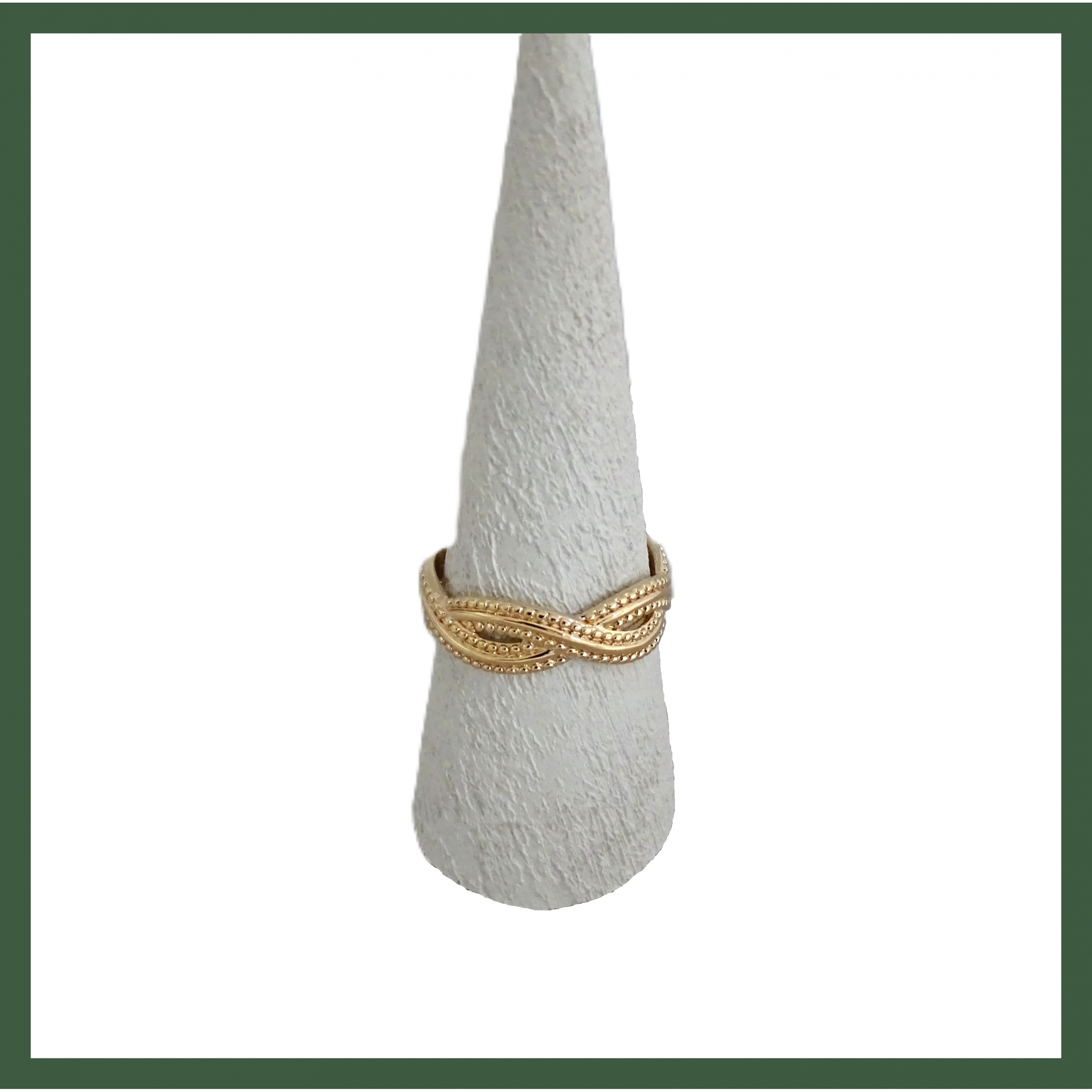 Bague tressée plaqué or