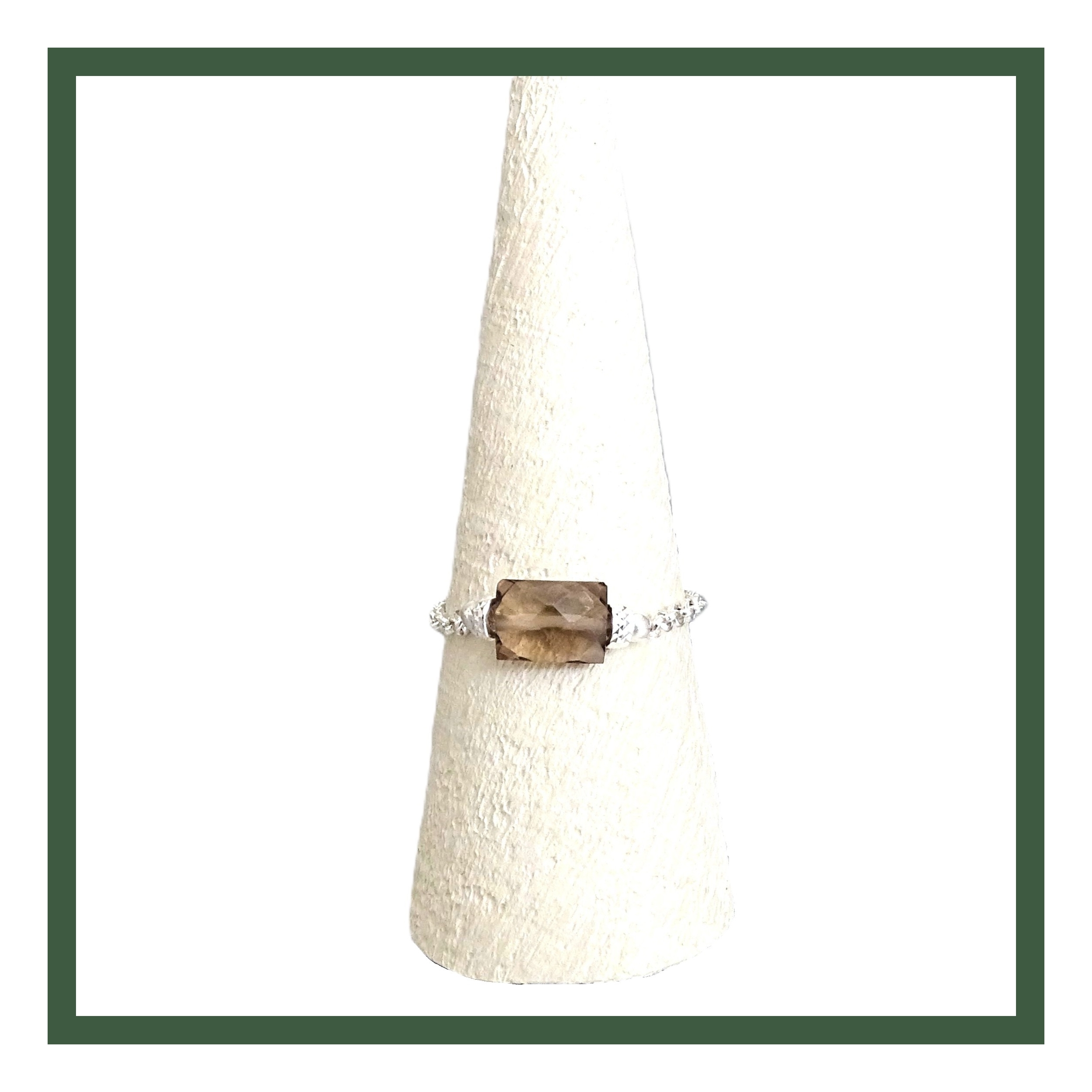 Bague Chaînette Quartz fumé