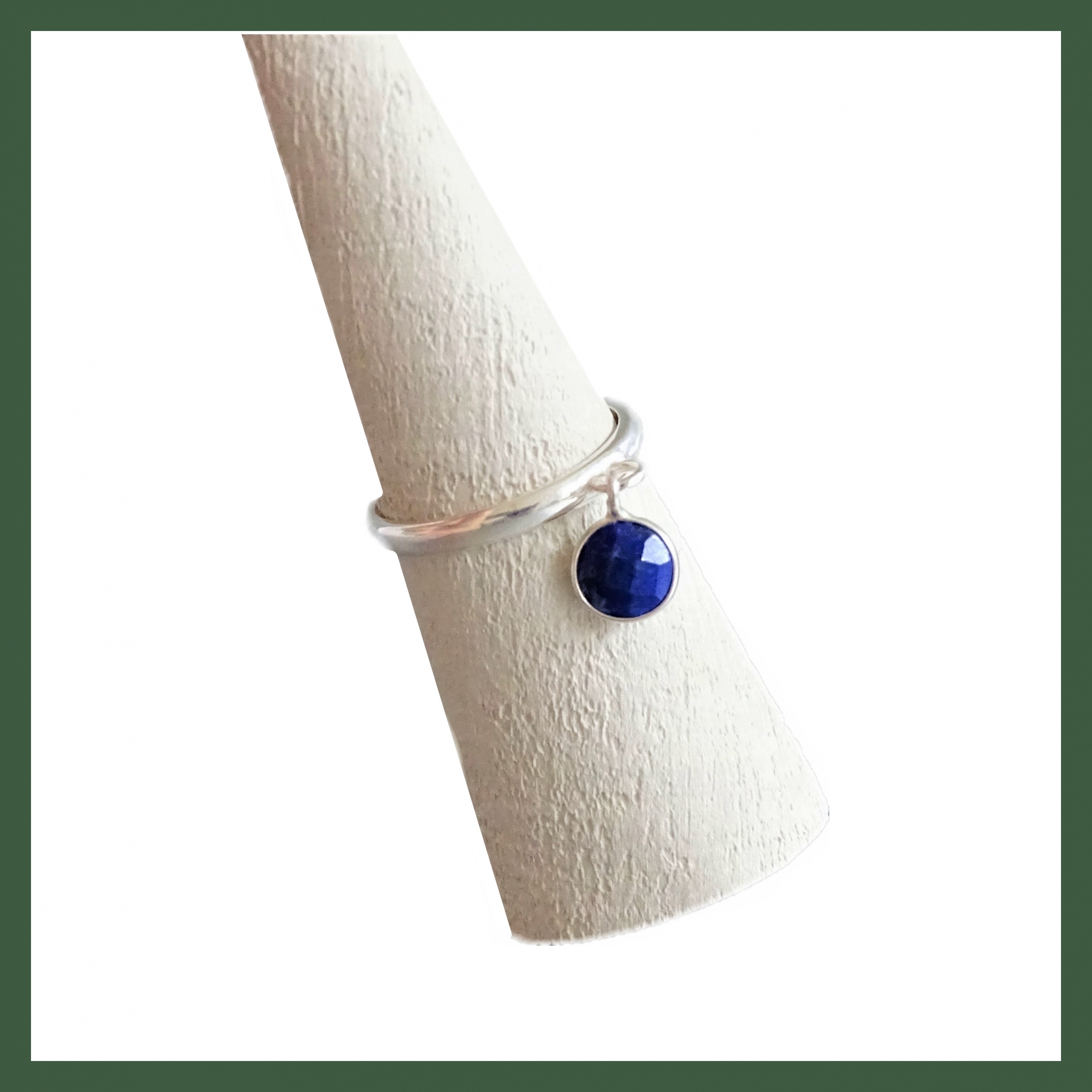 Bague anneau ajustable lapis lazuli