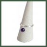 Bague anneau ajustable  Améthyste