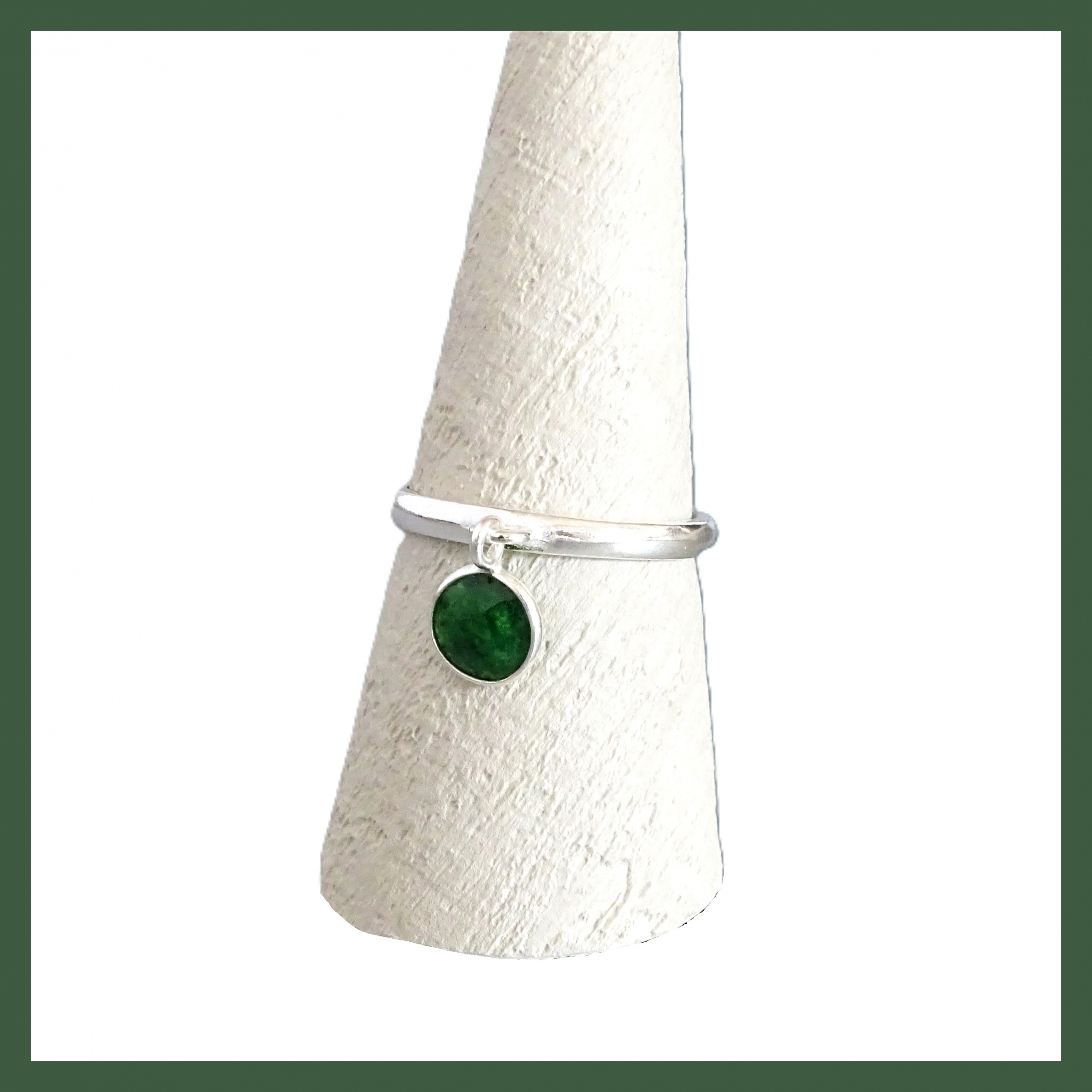 Bague anneau ajustable jade