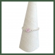 Bague Chaînette Zirconium serti clos Rose