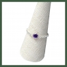 Bague Chainette zirconium serti clos Améthyste