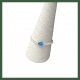 Bague Chainette en Argent  avec Zirconium Bleu Serti Clos