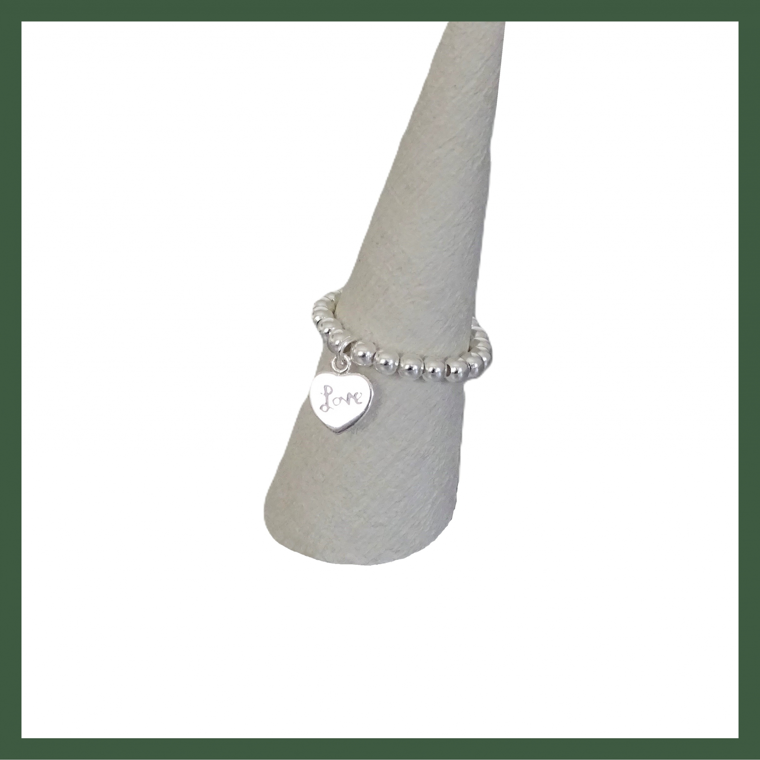 Bague Cœur gravé Love