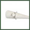 Bague Perles  pastille gravée Clé