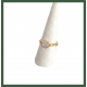 Bague en Chaîne Plaqué Or avec un Zirconium Serti Clos Plaqué Or