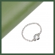 Bague Chaînette  Argent  avec Zirconium Serti Clos