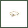 Bague chaînette solitaire  5 mm