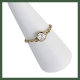 Bague chaînette solitaire  5 mm