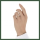 Bague chaînette solitaire  5 mm