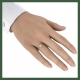 Bague chaînette solitaire  5 mm