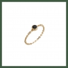 Bague chaînette solitaire Onyx