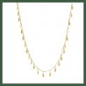 Collier  mini feuilles plaqué or