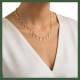 Collier mini feuilles plaqué or