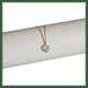 Collier Chaîne Plaqué Or Coeur Zirconium Serti clos