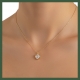 Collier Chaîne Plaqué Or Coeur Zirconium Serti clos