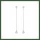 Boucles d'Oreilles Pendant chaîne Argent  Motif Trèfle