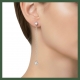 Boucles d'Oreilles Pendant chaîne Argent  Motif Trèfle