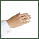 Bague Chaine en Argent  avec Zirconium Rose Serti Clos